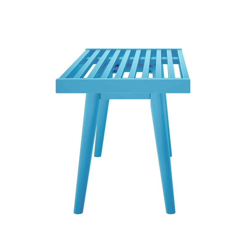 Banc d'entrée simple en bois de style Mid-Century, Plank and Beam - 41,3 cm L x 16,5 cm l x 17,5 cm H-8