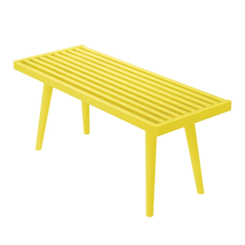Banc d'entrée simple en bois de style Mid-Century, Plank and Beam - 41,3 cm L x 16,5 cm l x 17,5 cm H-14