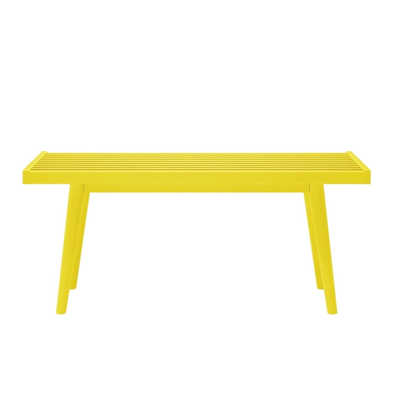 Banc d'entrée simple en bois de style Mid-Century, Plank and Beam - 41,3 cm L x 16,5 cm l x 17,5 cm H-15