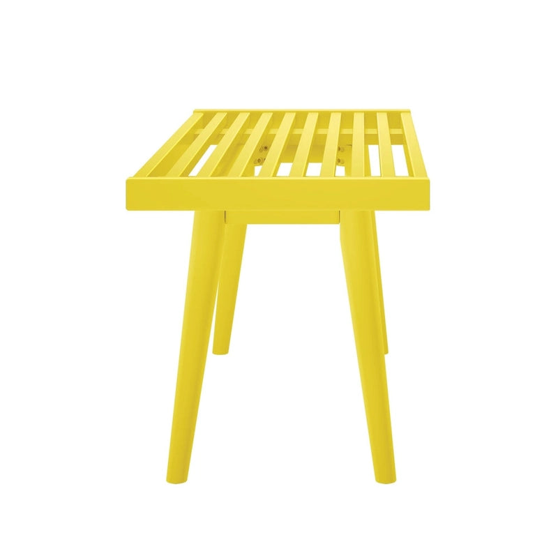 Banc d'entrée simple en bois de style Mid-Century, Plank and Beam - 41,3 cm L x 16,5 cm l x 17,5 cm H-16