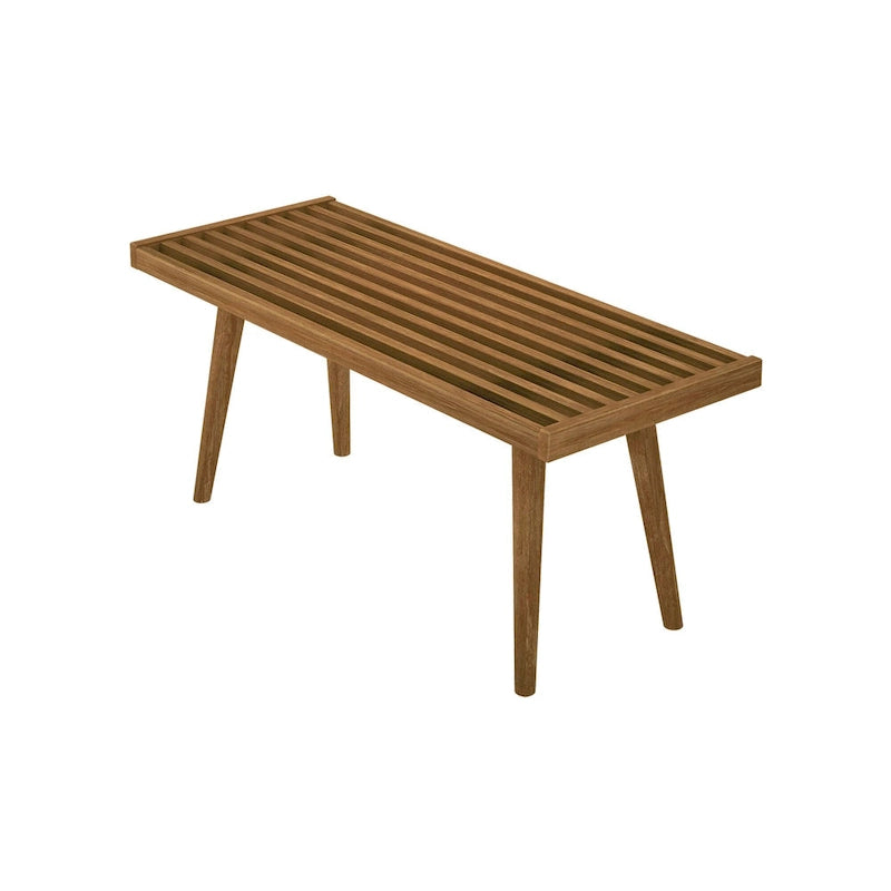 Banc d'entrée simple en bois de style Mid-Century, Plank and Beam - 41,3 cm L x 16,5 cm l x 17,5 cm H-21