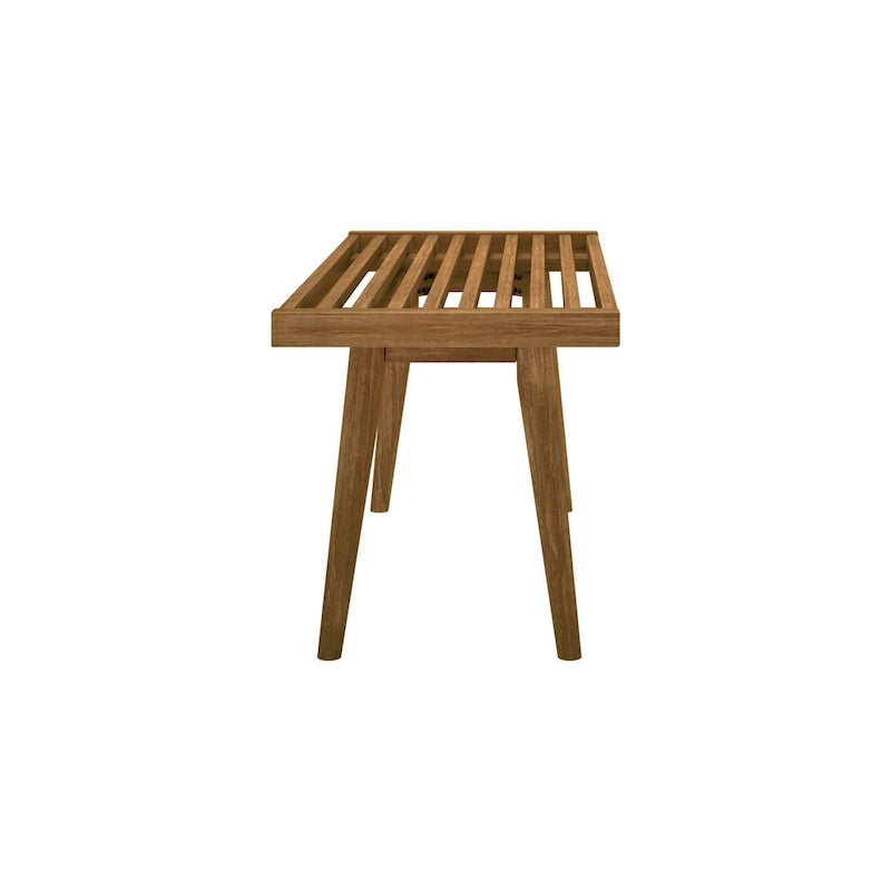 Banc d'entrée simple en bois de style Mid-Century, Plank and Beam - 41,3 cm L x 16,5 cm l x 17,5 cm H-23