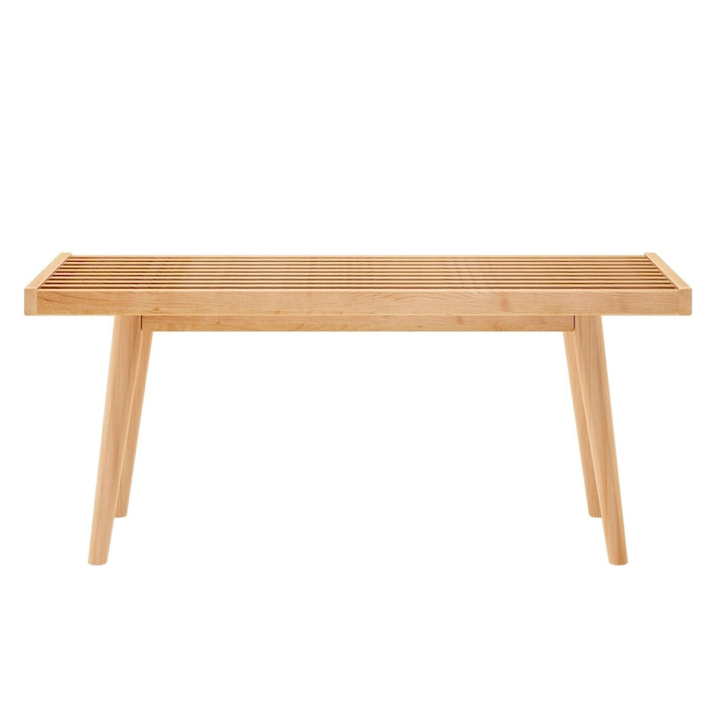 Banc d'entrée simple en bois de style Mid-Century, Plank and Beam - 41,3 cm L x 16,5 cm l x 17,5 cm H-29