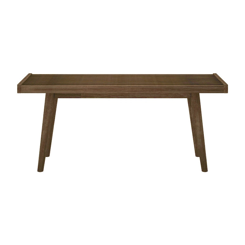 Banc d'entrée simple en bois de style Mid-Century, Plank and Beam - 41,3 cm L x 16,5 cm l x 17,5 cm H-36