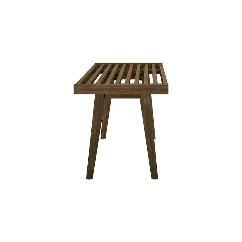 Banc d'entrée simple en bois de style Mid-Century, Plank and Beam - 41,3 cm L x 16,5 cm l x 17,5 cm H-37
