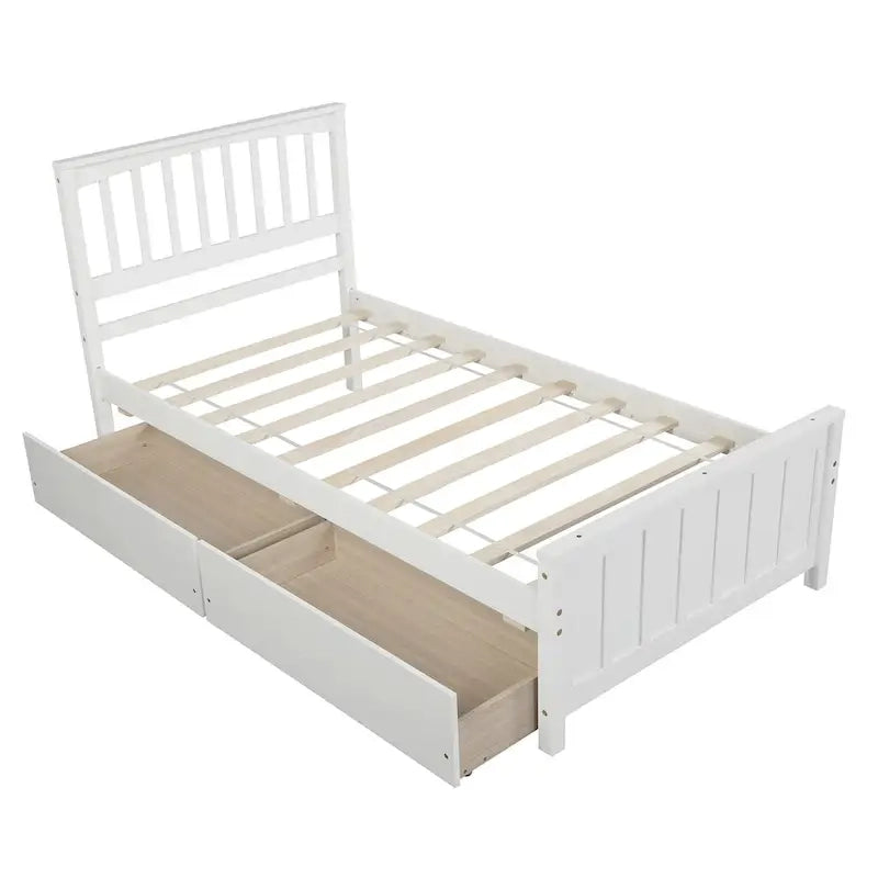 Lit plateforme simple avec deux tiroirs-14