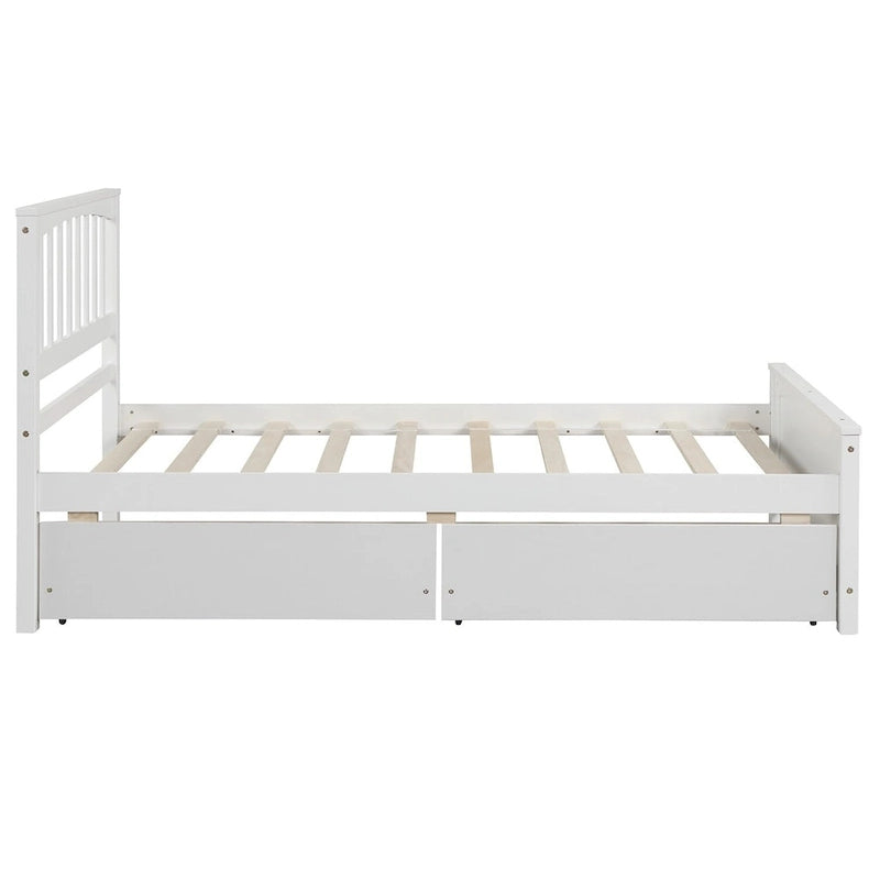 Lit plateforme simple avec deux tiroirs-15