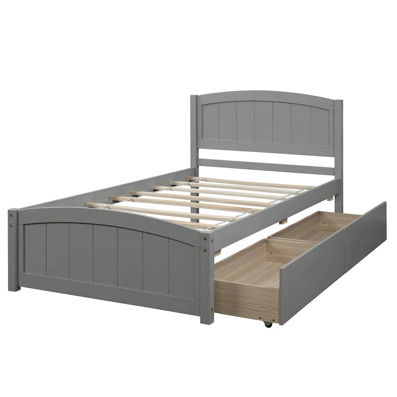 Lit plateforme simple avec deux tiroirs-21