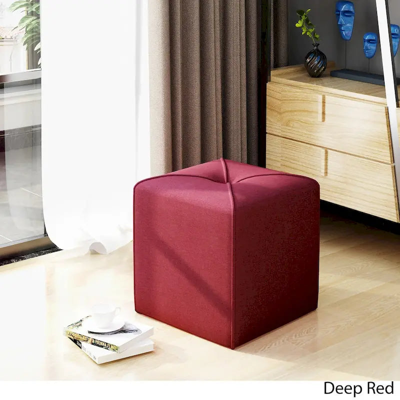 Pouf carré en tissu Kenyon de Christopher Knight Home-2
