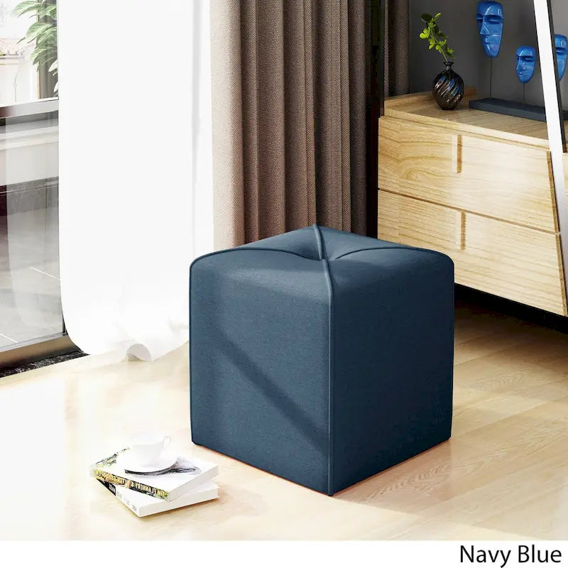 Pouf carré en tissu Kenyon de Christopher Knight Home-4