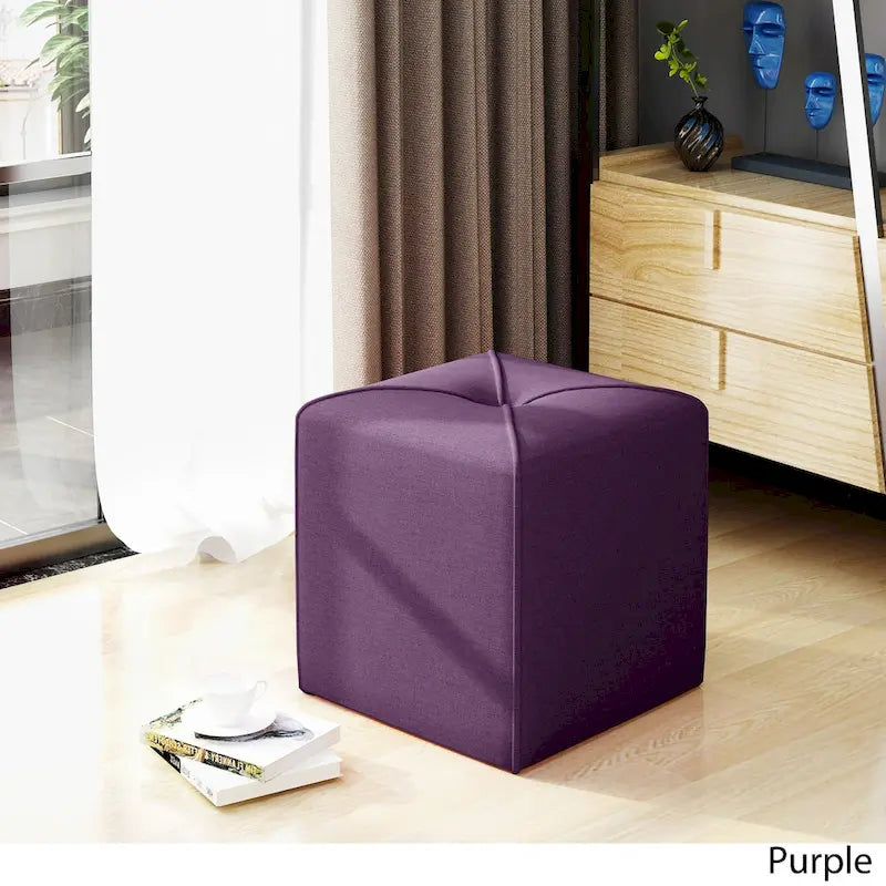 Pouf carré en tissu Kenyon de Christopher Knight Home-5