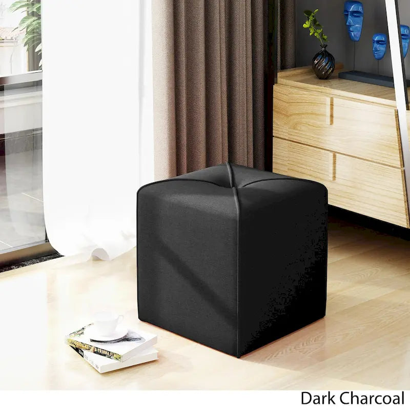 Pouf carré en tissu Kenyon de Christopher Knight Home-6