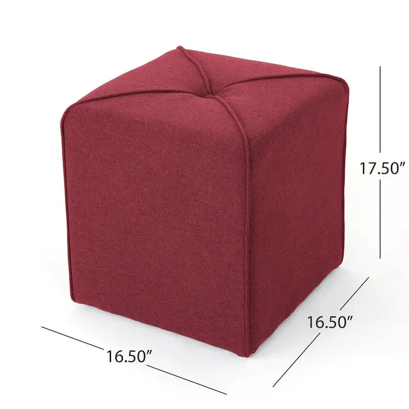 Pouf carré en tissu Kenyon de Christopher Knight Home-8