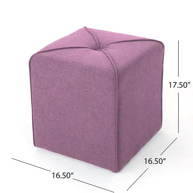 Pouf carré en tissu Kenyon de Christopher Knight Home-9