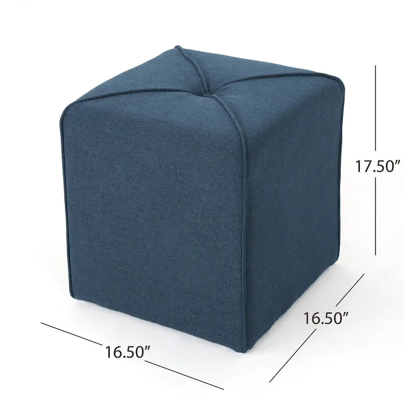 Pouf carré en tissu Kenyon de Christopher Knight Home-13
