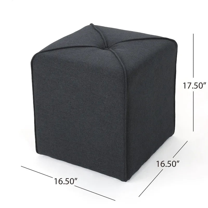 Pouf carré en tissu Kenyon de Christopher Knight Home-20