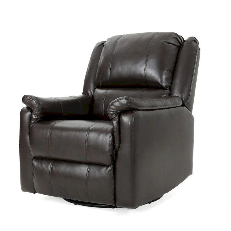 Fauteuil inclinable pivotant et coulissant Jennette en similicuir de Christopher Knight Home