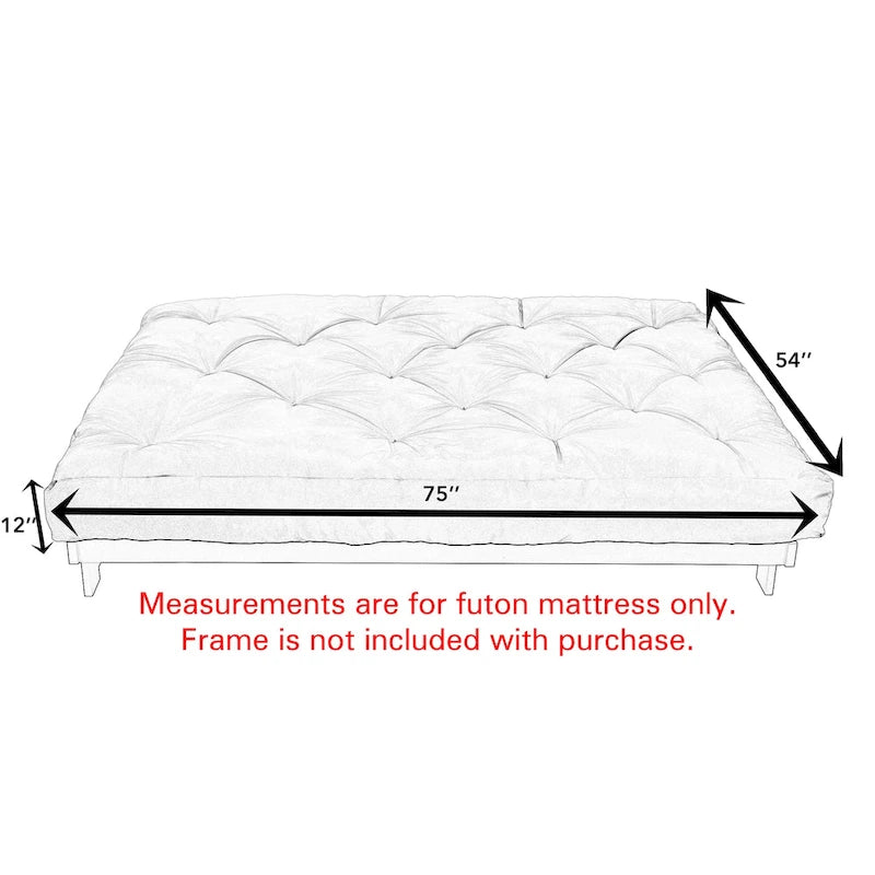 Matelas futon TruePedic pleine grandeur de 12 pouces (matelas seulement)-11