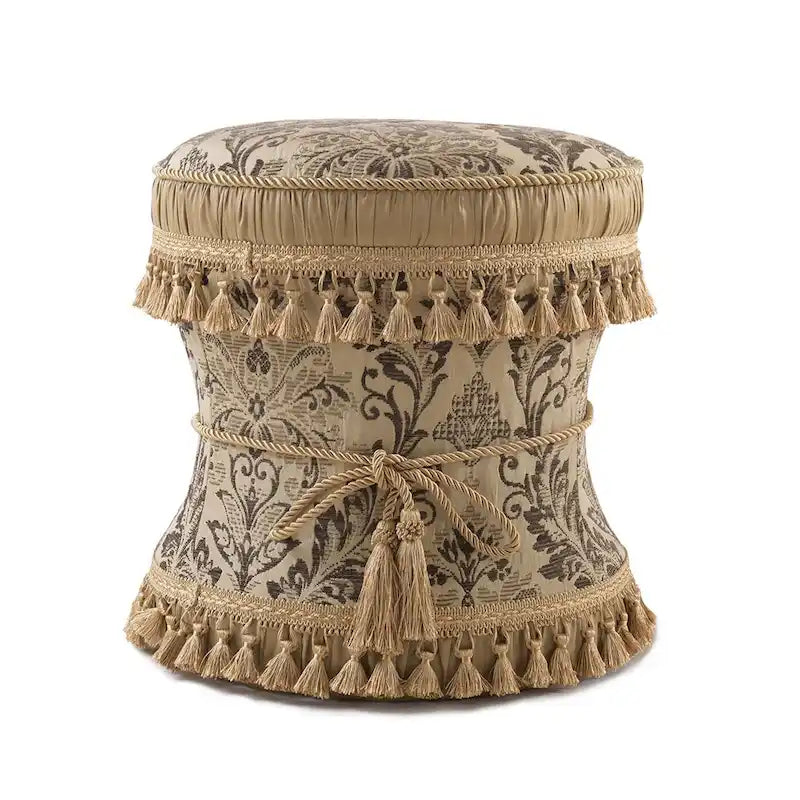 Tabouret de coiffeuse décoratif Leona, pouf-2
