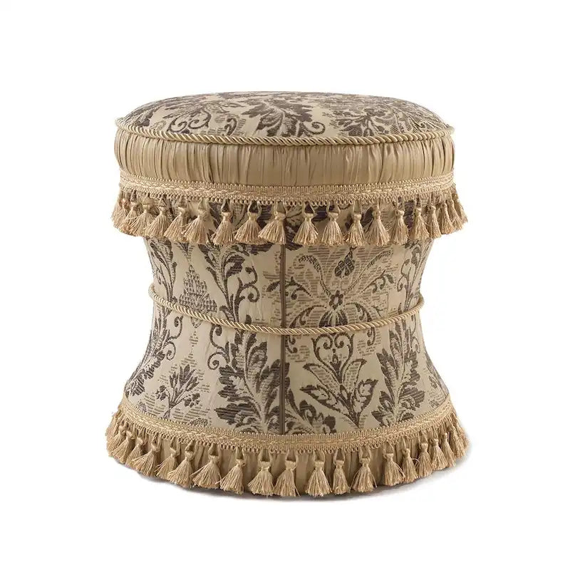 Tabouret de coiffeuse décoratif Leona, pouf-3