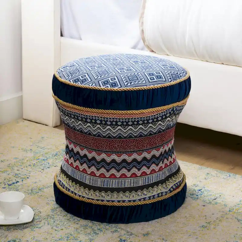Tabouret de coiffeuse décoratif Leona, pouf-4