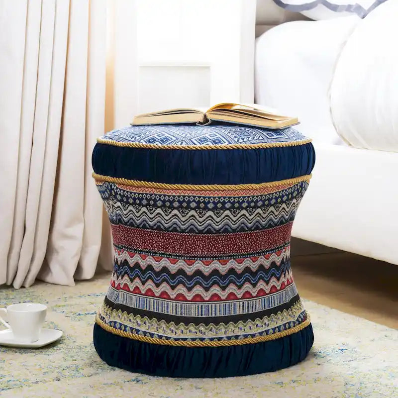 Tabouret de coiffeuse décoratif Leona, pouf-5