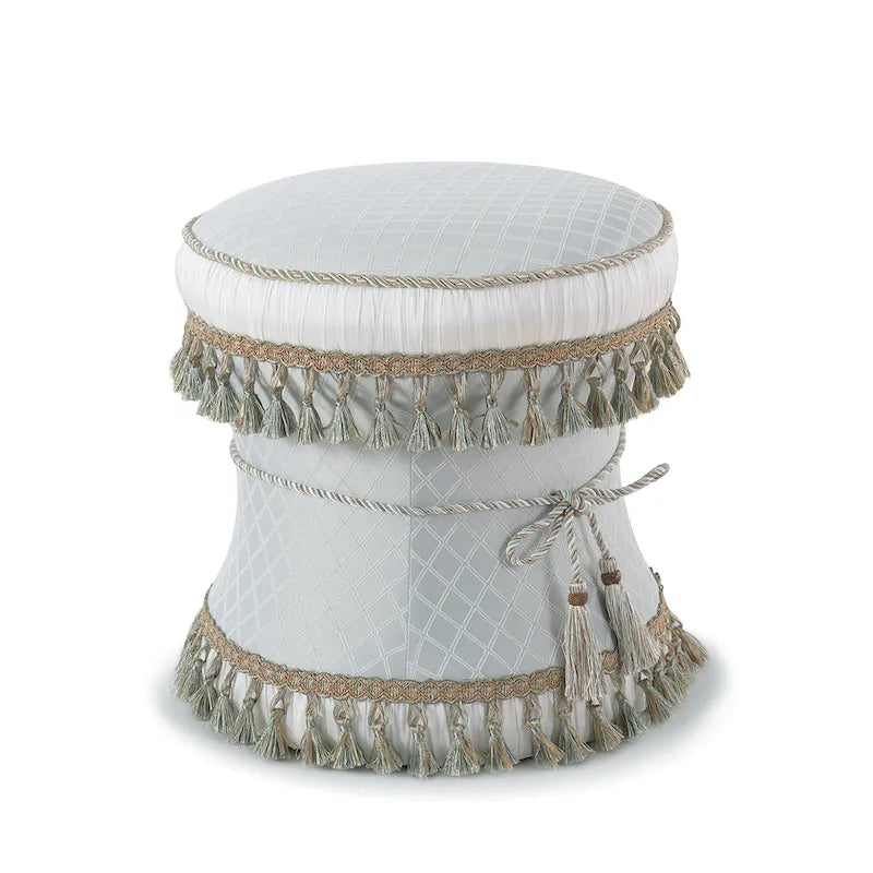 Tabouret de coiffeuse décoratif Leona, pouf-11