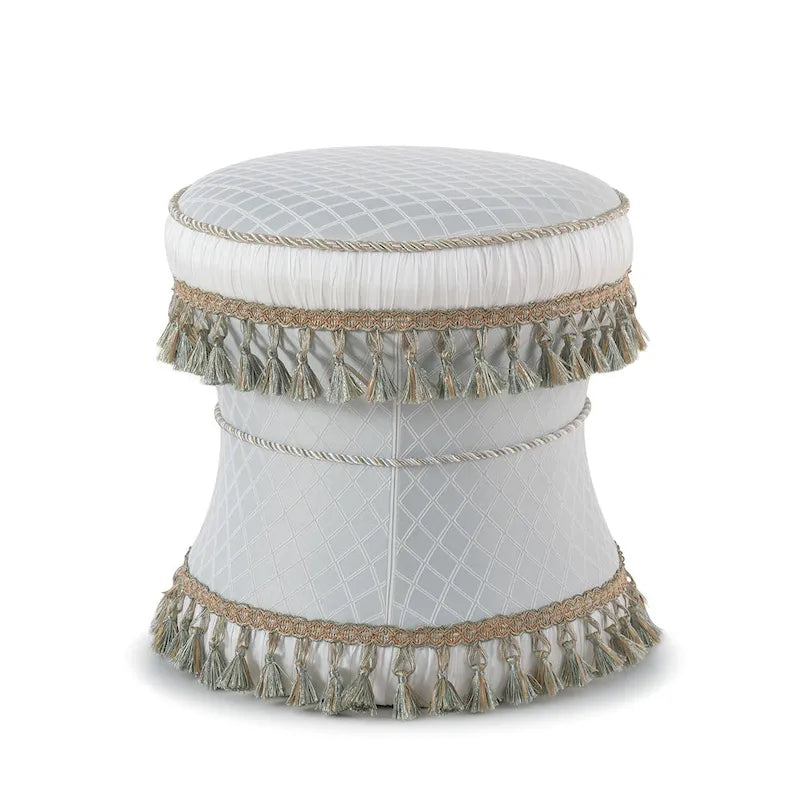 Tabouret de coiffeuse décoratif Leona, pouf-12