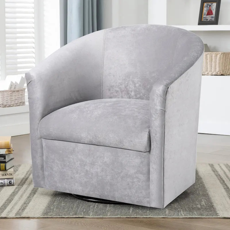 Fauteuil pivotant Ellery en microfibre moderne de Greyson Living-2