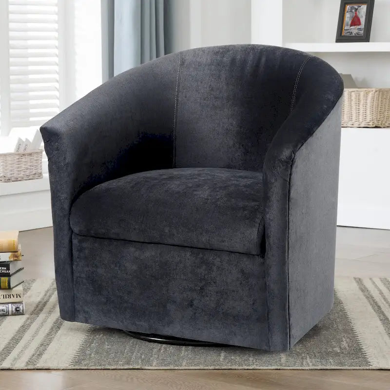 Fauteuil pivotant Ellery en microfibre moderne de Greyson Living-3