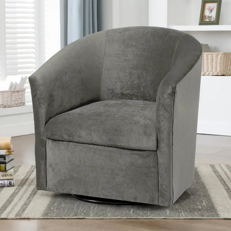 Fauteuil pivotant Ellery en microfibre moderne de Greyson Living-4