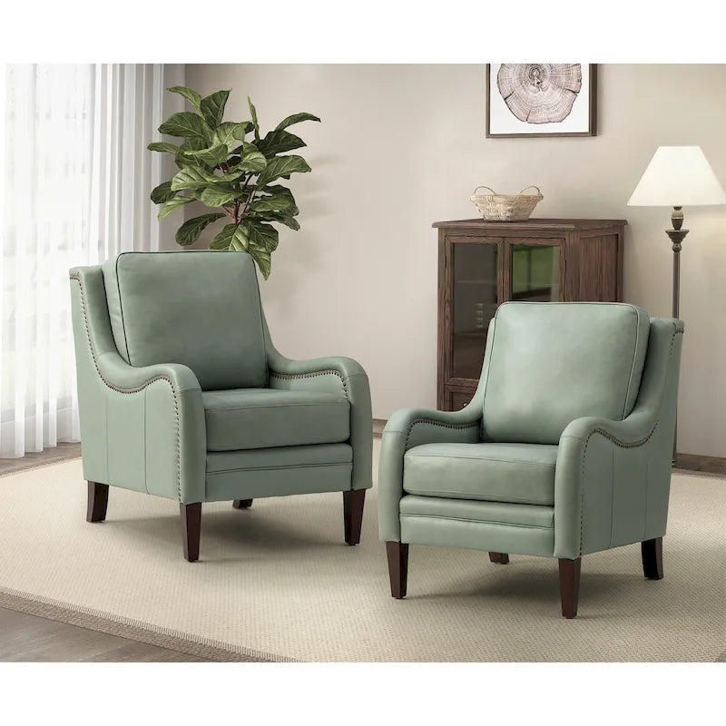 Ensemble de 2 fauteuils confortables Pascual pour salon avec pieds en bois massif-37