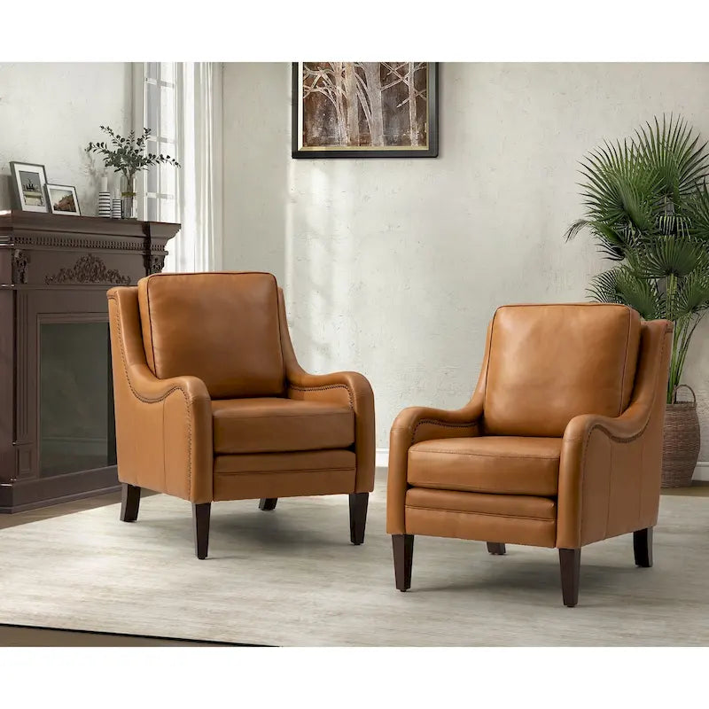 Ensemble de 2 fauteuils confortables Pascual pour salon avec pieds en bois massif-39