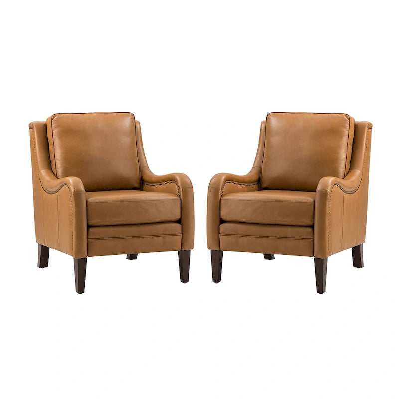 Ensemble de 2 fauteuils confortables Pascual pour salon avec pieds en bois massif-27