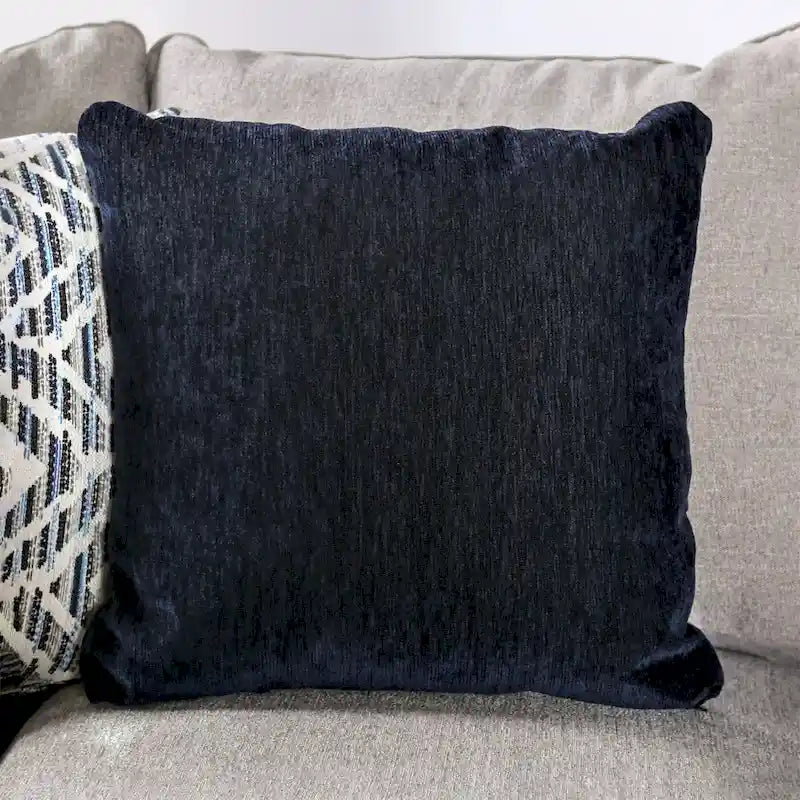 Canapé d'angle en chenille de style transitionnel Ilka, en forme de L, avec accoudoirs évasés, par Furniture of America-16