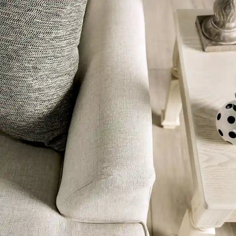 Canapé d'angle en chenille de style transitionnel Ilka, en forme de L, avec accoudoirs évasés, par Furniture of America-20