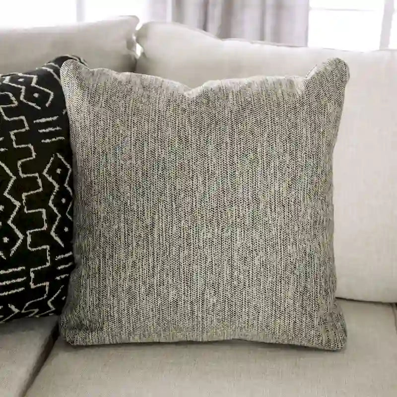 Canapé d'angle en chenille de style transitionnel Ilka, en forme de L, avec accoudoirs évasés, par Furniture of America-24