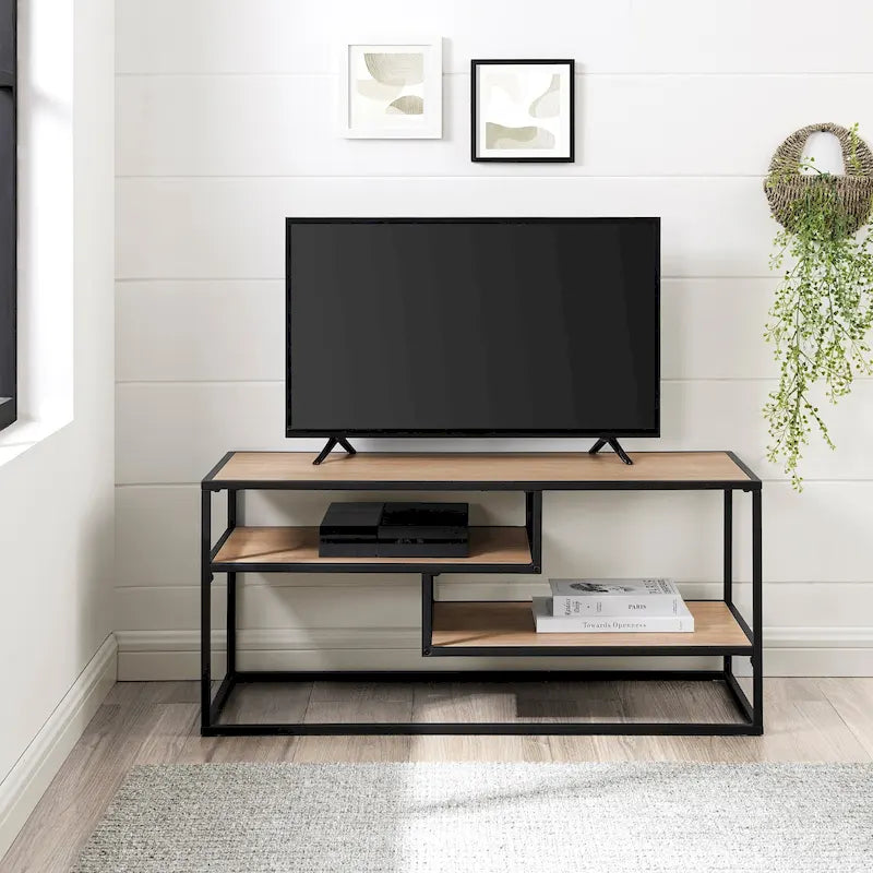 Meuble TV moderne Middlebrook avec étagère flottante-31
