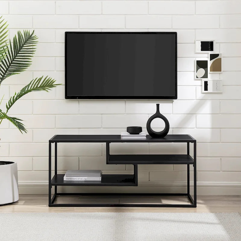 Meuble TV moderne Middlebrook avec étagère flottante-33
