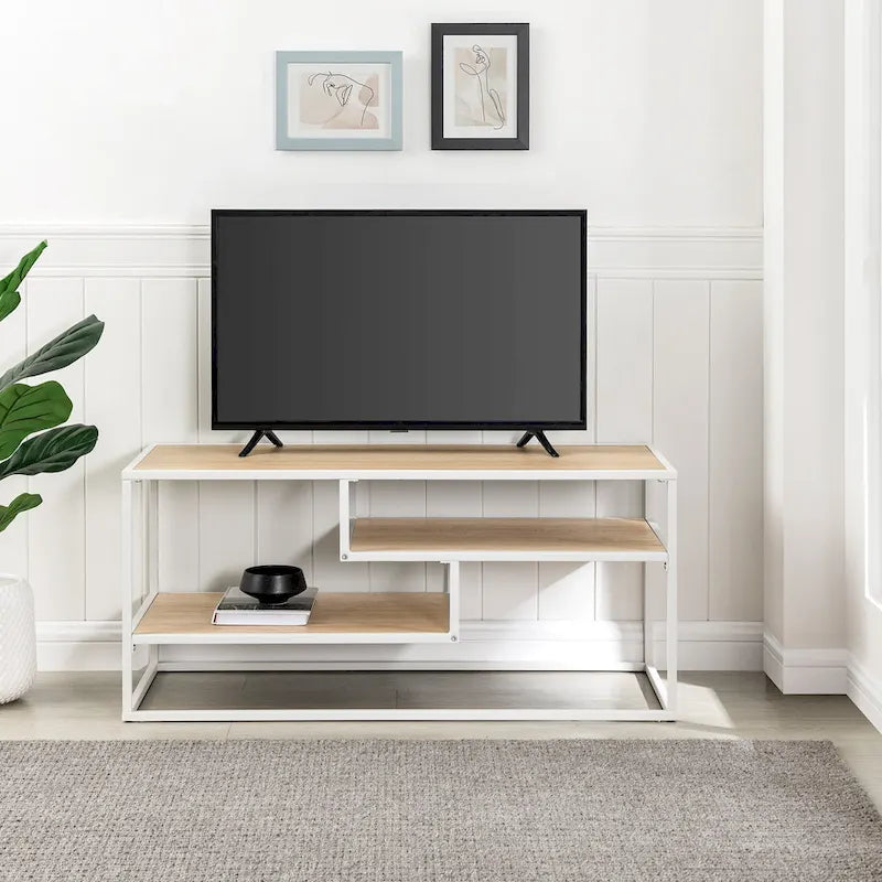 Meuble TV moderne Middlebrook avec étagère flottante-3