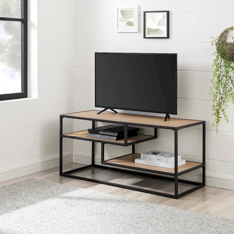 Meuble TV moderne Middlebrook avec étagère flottante-18
