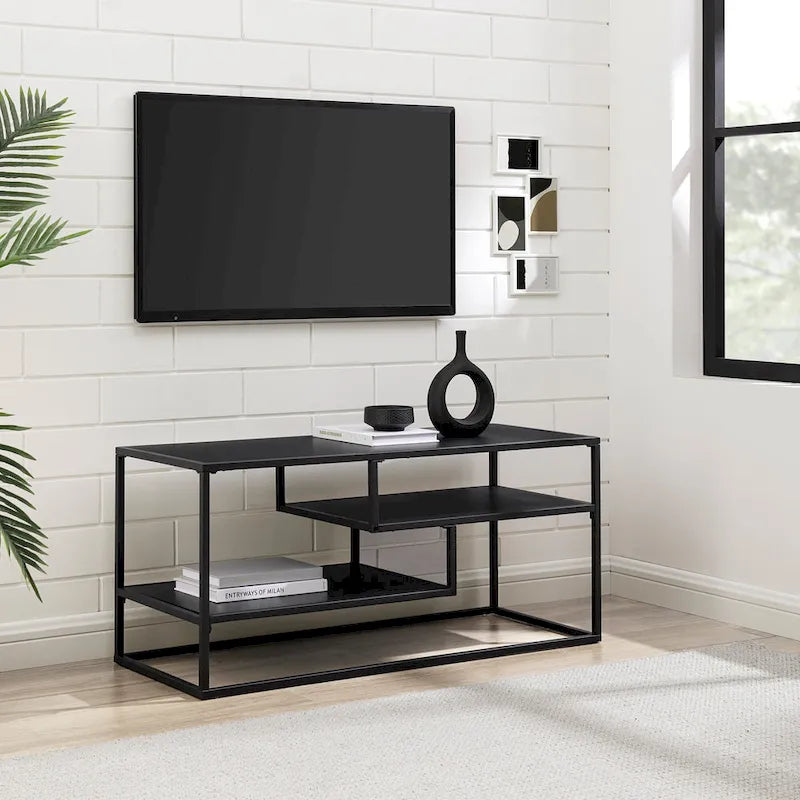 Meuble TV moderne Middlebrook avec étagère flottante-25