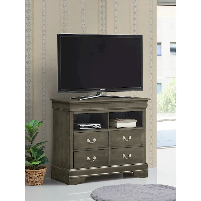 Meuble multimédia en bois Louis Philippe-28