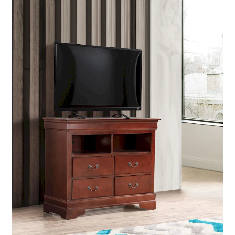 Meuble multimédia en bois Louis Philippe-30