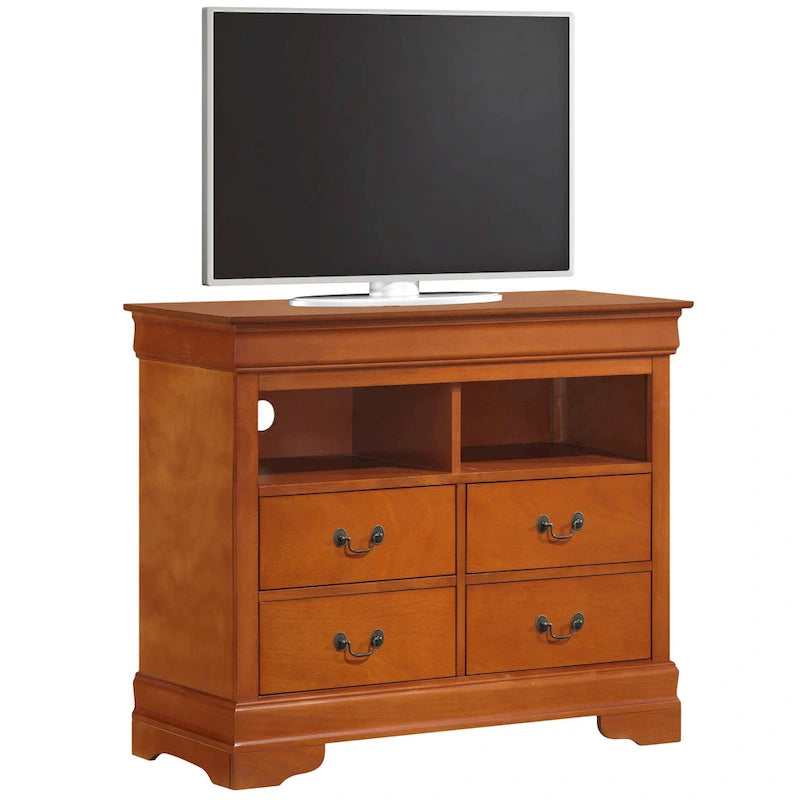 Meuble multimédia en bois Louis Philippe-5