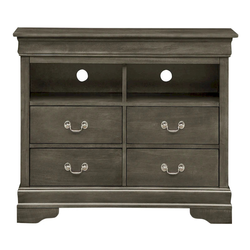 Meuble multimédia en bois Louis Philippe-10