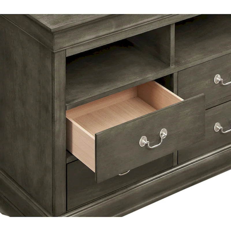 Meuble multimédia en bois Louis Philippe-14