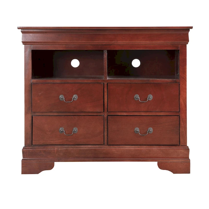 Meuble multimédia en bois Louis Philippe-16