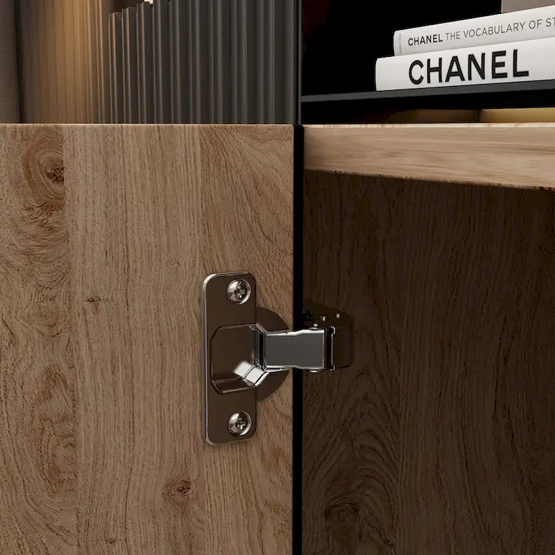 Meuble TV et cheminée combinés de luxe avec fonctionnalités LED intégrées-11