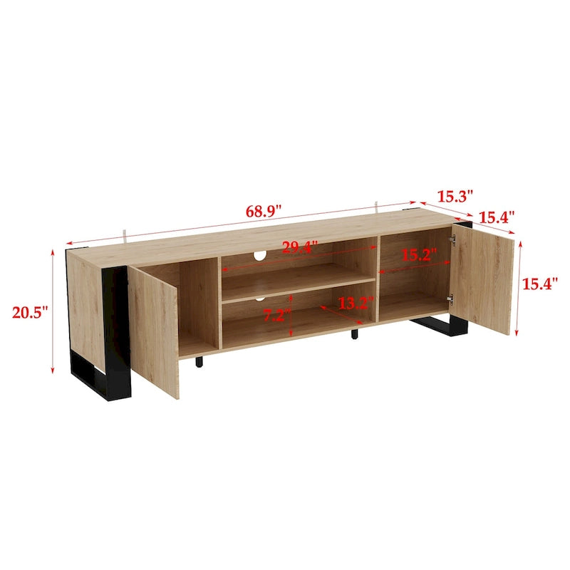 Meuble TV et cheminée combinés de luxe avec fonctionnalités LED intégrées-30